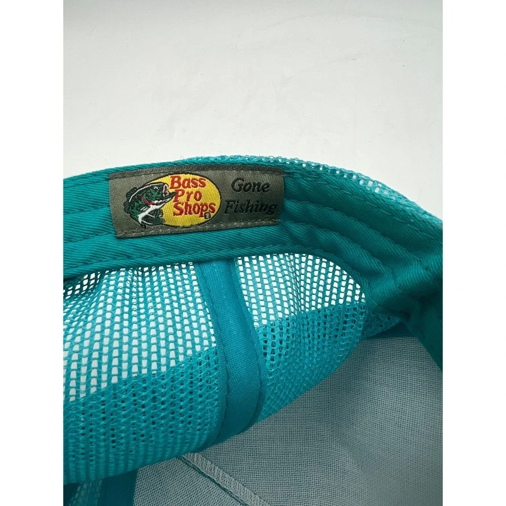 Bass Pro Shops Gone Fishing Mesh Trucker Snapback Hat – Teal – One Size Fits Mos